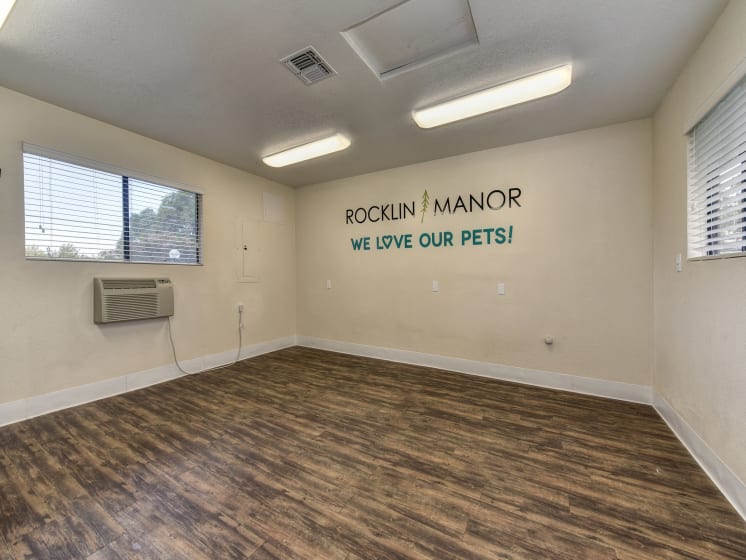 Dog Spa with Hardwood Inspired Floor,